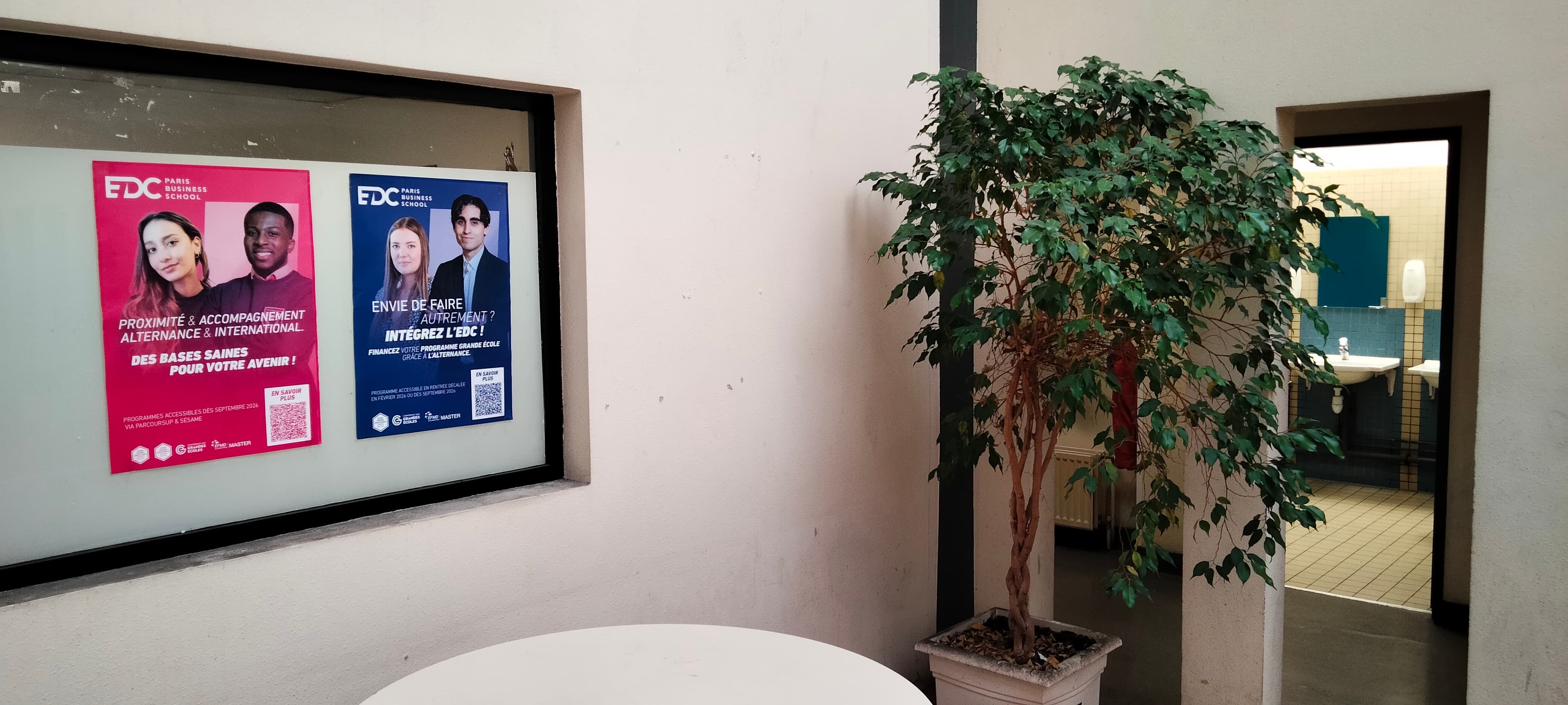 Affiche en vitrine EDC Paris Business School